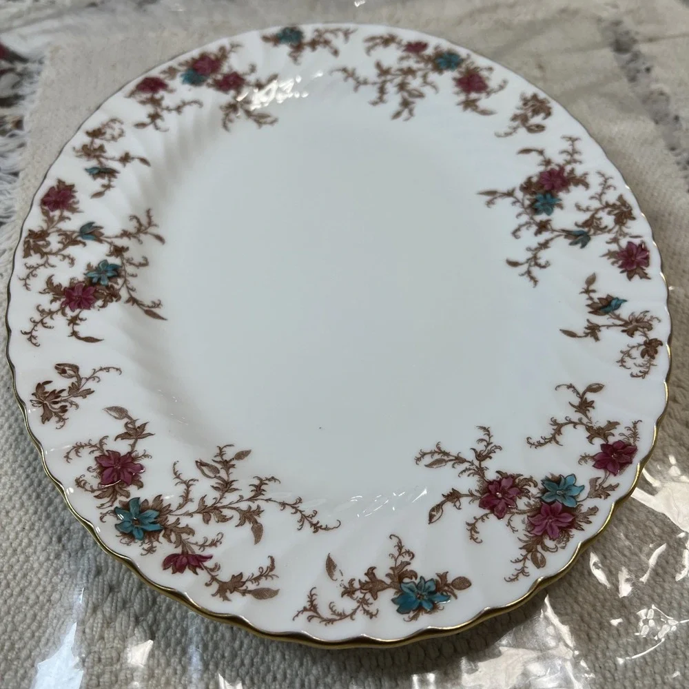 MINTON CHINA ANCESTRAL S-376 LARGE OVAL SERVING PLATTER‎ 12.5" EUC - Picture 4 of 12
